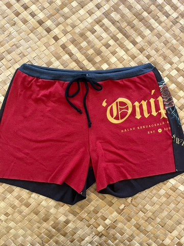 Ladies Size M "Black & Red Rose Child" Simple Shorty