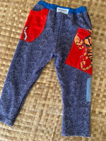 Load image into Gallery viewer, Kids Size 6 &quot;Red &amp; Blue Creepy Bugs&quot; Star Gazer Pants
