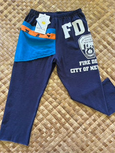 Kids Size 6 "Blue & Orange FDNY" ʻOpihi Picker Pants