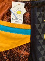 Load image into Gallery viewer, Kids Size 6 &quot;Black &amp; Rust Shaka Fest&quot; ʻOpihi Picker Pants
