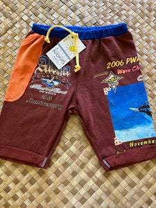 Kids Size 6 "Rust and Blue Aloha Classic" Beach Comber Shorts