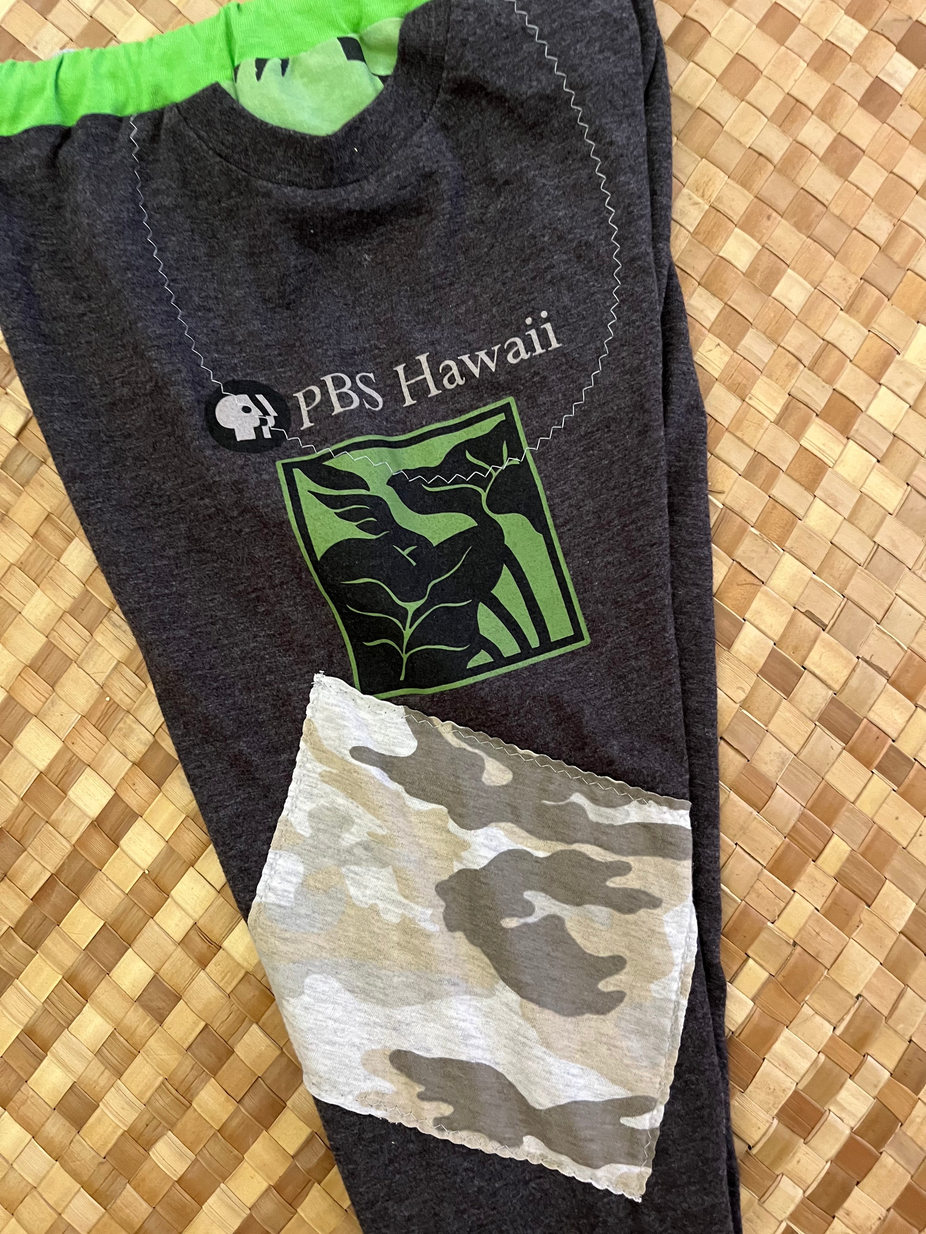 Kids Size 10 "Green & Grey PBS Hawaii" Holoholo Pants