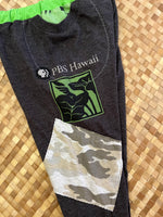 Load image into Gallery viewer, Kids Size 10 &quot;Green &amp; Grey PBS Hawaii&quot; Holoholo Pants
