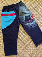 Load image into Gallery viewer, Kids Size 4 "Blue &amp; Red Salmon Fishing" ʻOpihi Picker Pants
