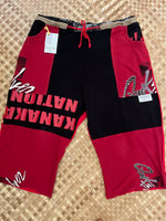 Load image into Gallery viewer, Mens Size XL &quot;Red &amp; Black Kanaka&quot; ʻOpihi Picker Shorts
