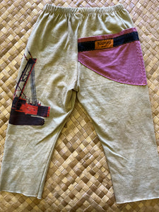 Kids Size 4 "Light Sage Green Crane" ʻOpihi Picker Pants