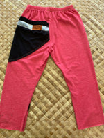 Load image into Gallery viewer, Kids Size 6 &quot;Red &amp; Black Hawaiian Islands&quot; ʻOpihi Picker Pants
