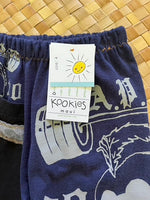 Load image into Gallery viewer, Kids Size 4 &quot;Blue &amp; Black Koa Warrior&quot; ʻOpihi Picker Pants
