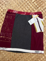 Load image into Gallery viewer, Ladies Size M &quot;Maroon &amp; Gray Las Vegas&quot; Short Pencil Skirt
