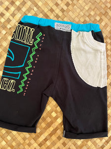 Kids Size 8 "Black & Neon Surfing" Beach Comber Shorts