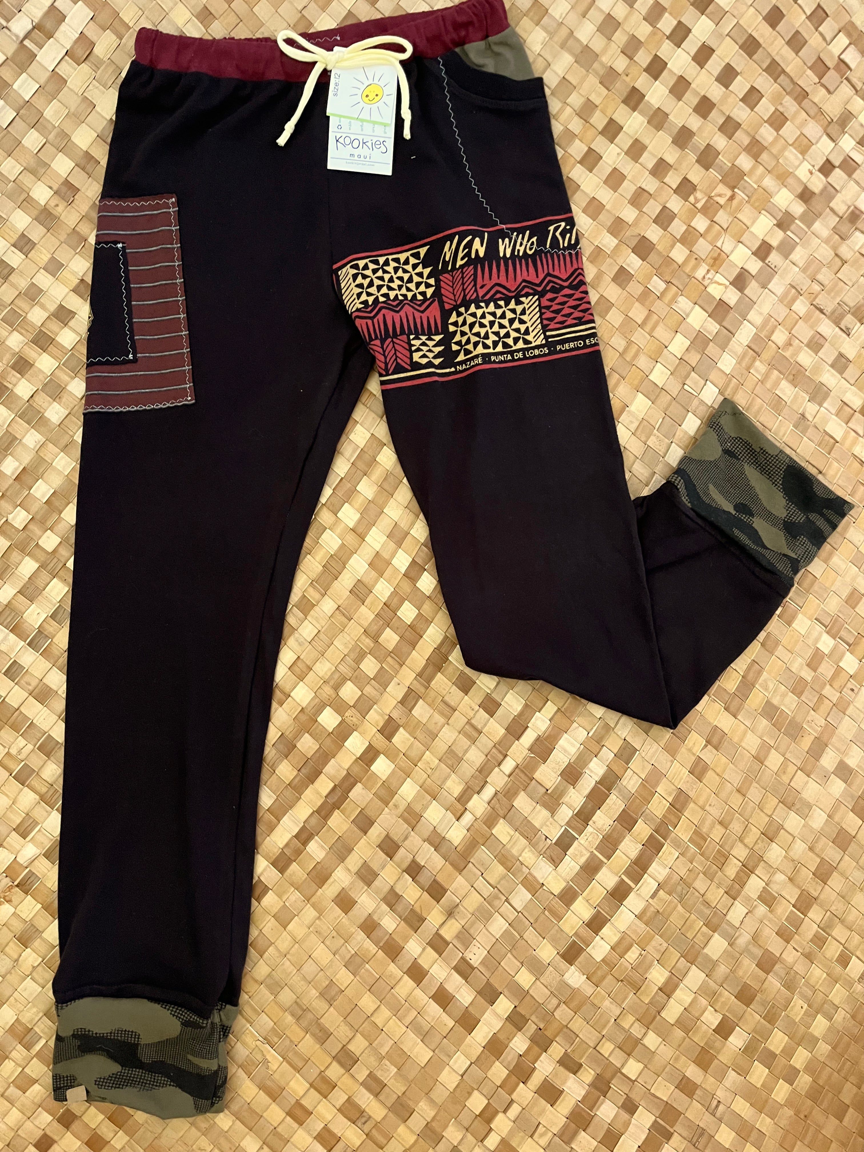 Kids Size 12 "Red & Black Riding Mountains" Holoholo Pants