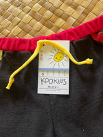 Load image into Gallery viewer, Kids Size 6 &quot;Black &amp; Red Fish Hook and Islands&quot; Beach Comber Shorts
