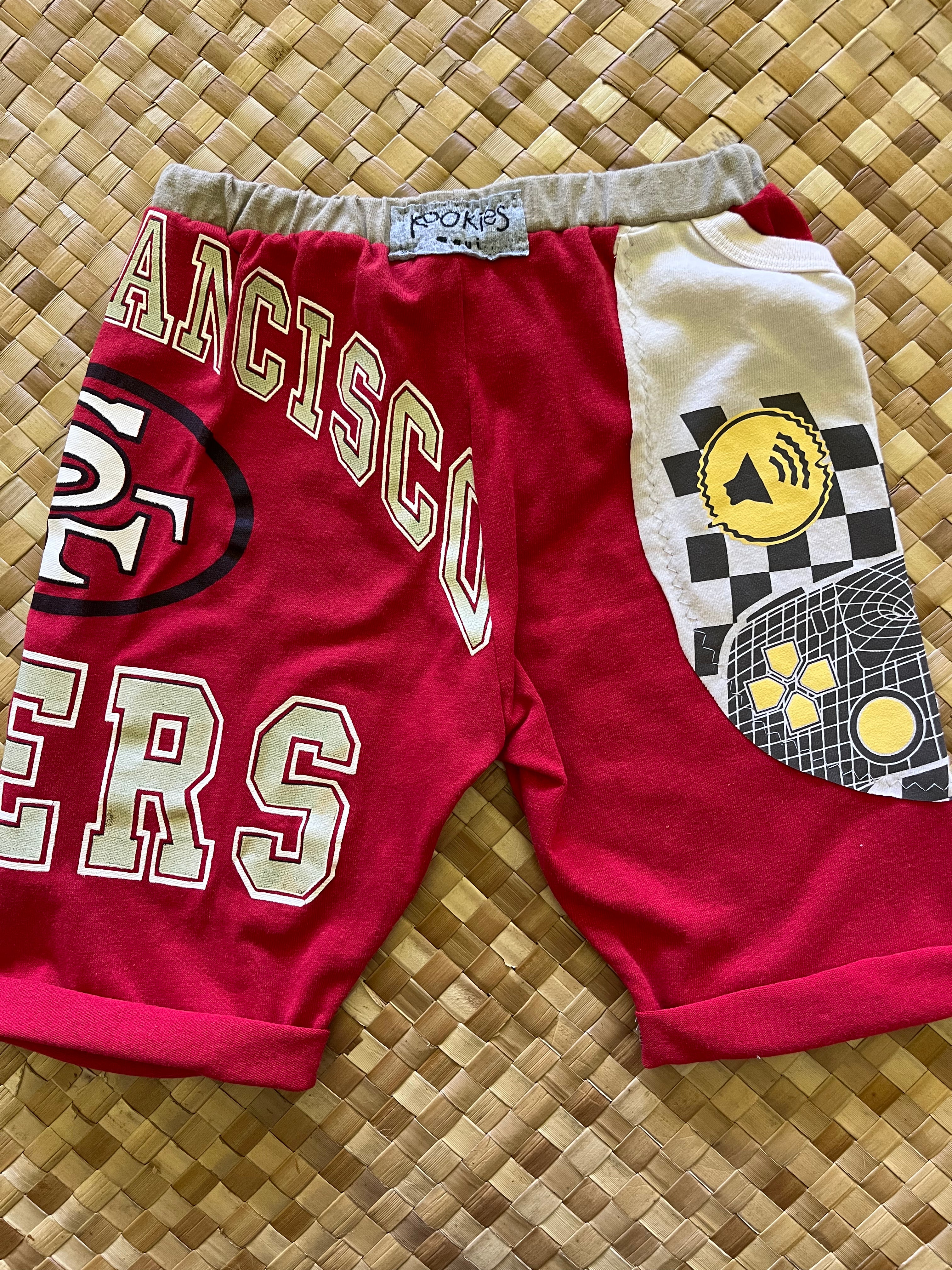 Kids Size 6 "Red & Beige San Francisco 49ers" Beach Comber Shorts
