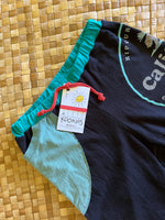 Load image into Gallery viewer, Kids Size 8 "Teal &amp; Black California Surf" Beach Comber Shorts
