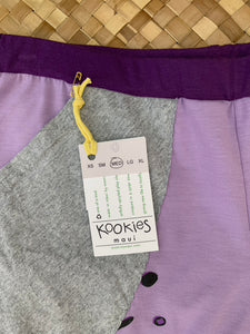 Ladies Size M "Purple & Grey Butterfly" Flutter Pants