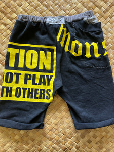 Kids Size 8 "Black & Yellow Does Not Play Well With Others" Beach Comber Shorts