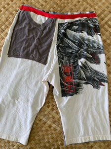 Mens Size L "Black & White Dragons" ʻOpihi Picker Shorts