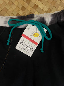 Kids Size 8 "Black & Teal Hawaii Surf" Holoholo Pants