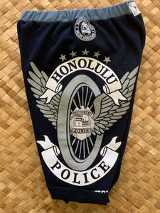 Kids Size 6 "Navy Blue Honolulu Police" Beach Comber Shorts
