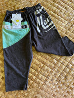 Load image into Gallery viewer, Kids Size 2 "Grey &amp; Teal Maverick's Surf" ʻOpihi Picker Pants
