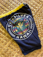 Load image into Gallery viewer, Kids Size 8 "Black &amp; Rasta Hawaii Palm Trees" Beach Comber Shorts
