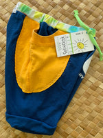 Load image into Gallery viewer, Kids Size 2 &quot;Navy &amp; Goldenrod UHMC&quot; Beach Comber Shorts
