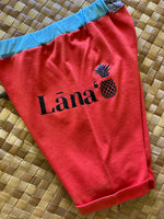 Load image into Gallery viewer, Kids Size 2 "Orange &amp; Camo Lanai Pineapple" Beach Comber Shorts
