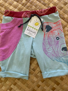 Kids Size 2 "Pastel Bear" Beach Comber Shorts
