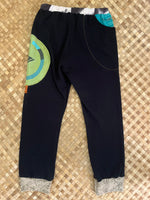 Load image into Gallery viewer, Kids Size 8 &quot;Black &amp; Teal Hawaii Surf&quot; Holoholo Pants
