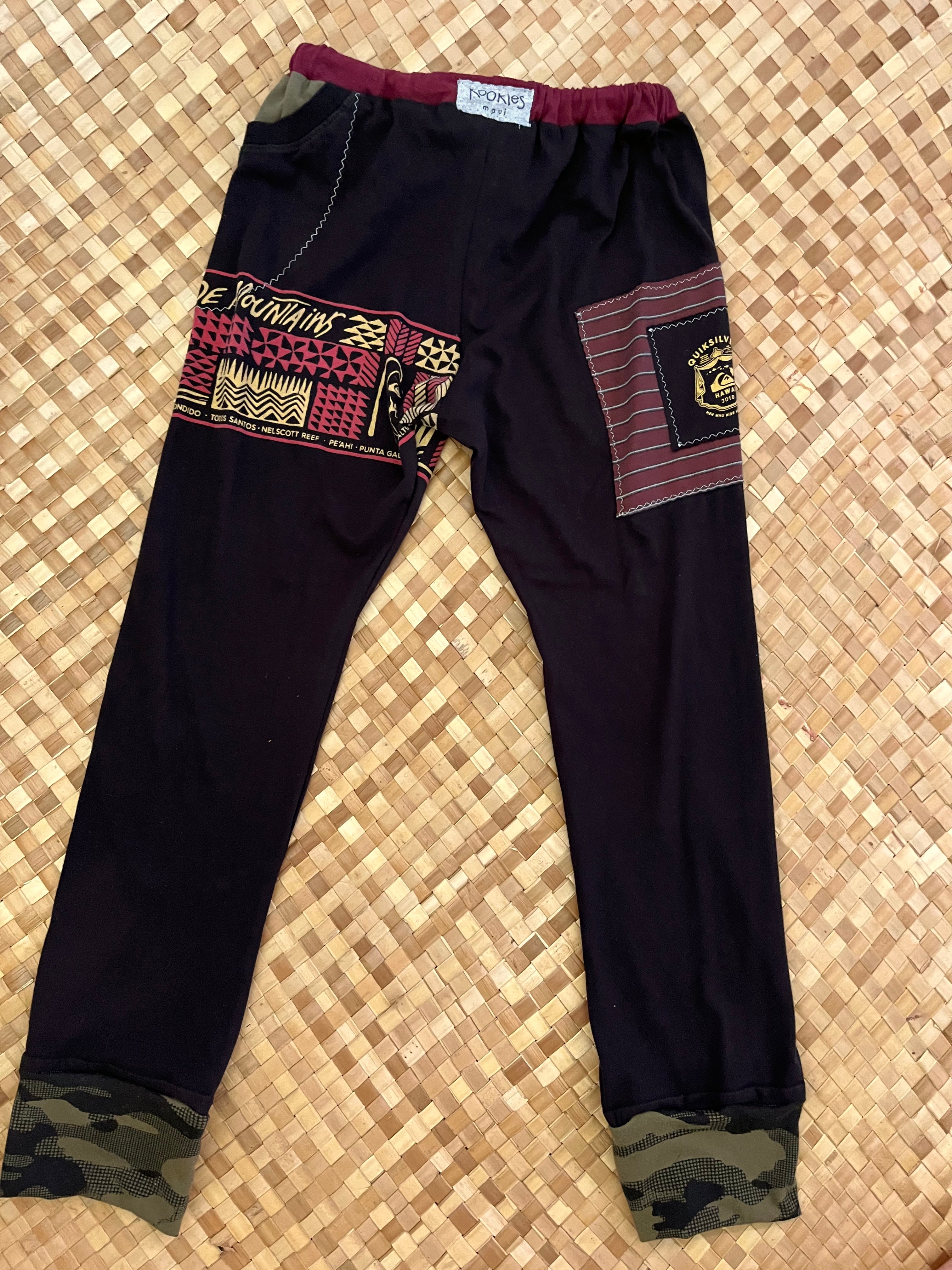 Kids Size 12 "Red & Black Riding Mountains" Holoholo Pants