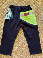 Load image into Gallery viewer, Kids Size 4 "Green &amp; Black Aloha Hawaii" ʻOpihi Picker Pants

