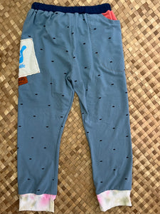 Kids Size 8 "Blue & Peach Bears and Shaka" Holoholo Pants