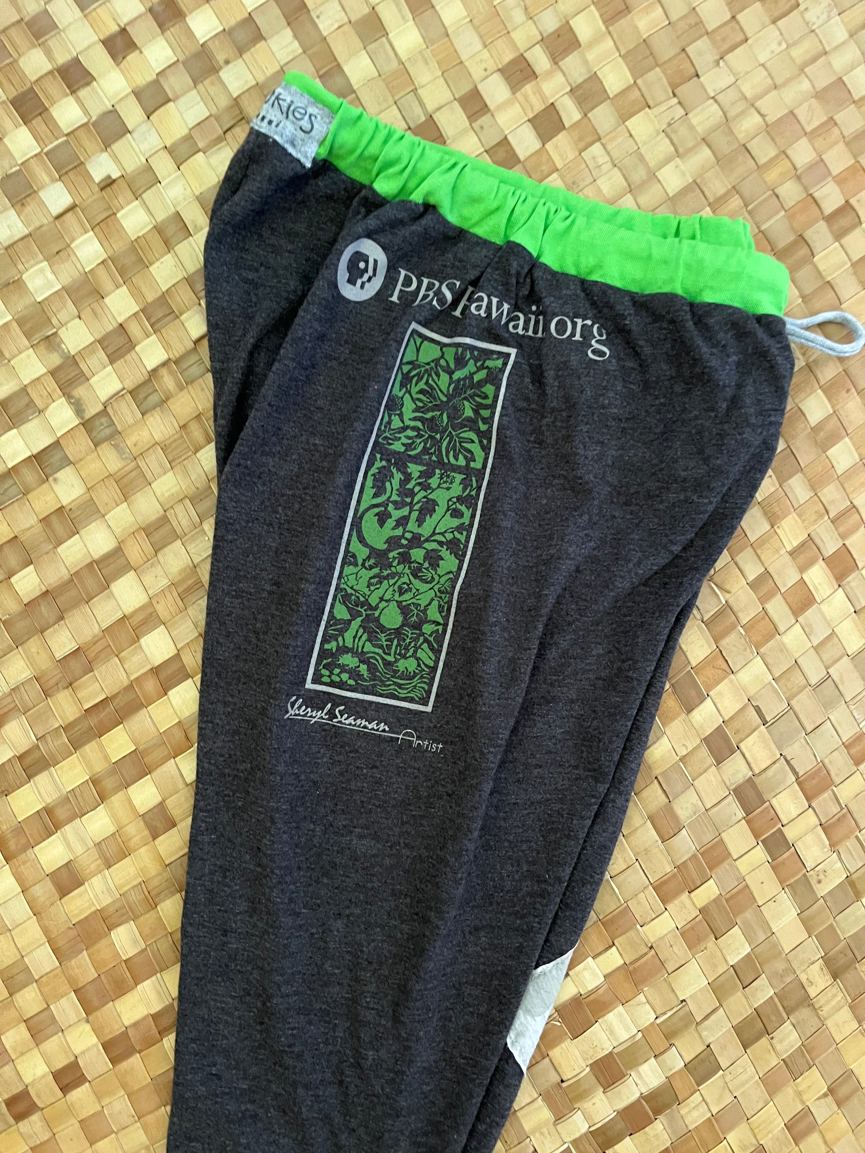 Kids Size 10 "Green & Grey PBS Hawaii" Holoholo Pants