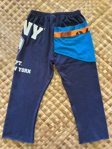 Kids Size 6 "Blue & Orange FDNY" ʻOpihi Picker Pants