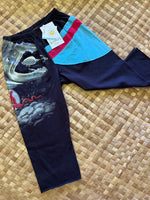 Load image into Gallery viewer, Kids Size 4 "Blue &amp; Red Salmon Fishing" ʻOpihi Picker Pants
