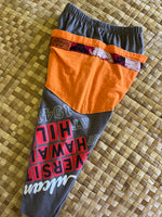 Load image into Gallery viewer, Kids Size 4 "Grey &amp; Orange UH Hilo" ʻOpihi Picker Pants
