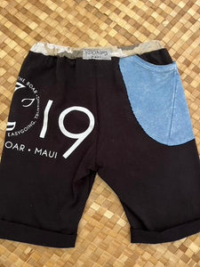 Kids Size 8 "Blue & Black Year of the Boar" Beach Comber Shorts