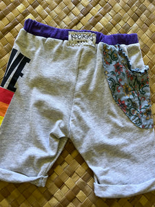 Kids Size 2 "Floral & Grey LOVE" Beach Comber Shorts