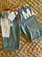 Load image into Gallery viewer, Kids Size 6 "Sage Green Maui" Beach Comber Shorts
