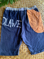 Load image into Gallery viewer, Kids Size 10 &quot;Navy &amp; Tangerine Kahoolawe&quot; Beach Comber Shorts
