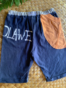 Kids Size 10 "Navy & Tangerine Kahoolawe" Beach Comber Shorts