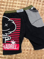 Load image into Gallery viewer, Kids Size 8 &quot;Red &amp; Black Cloud&quot; Beach Comber Shorts
