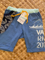 Load image into Gallery viewer, Kids Size 4 &quot;Blue &amp; Paisley Vaʻa Rio&quot; Beach Comber Shorts
