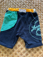 Load image into Gallery viewer, Kids Size 2 &quot;Teal and Blue Aloha Made&quot; Beach Comber Shorts
