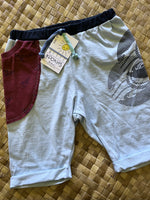 Load image into Gallery viewer, Kids Size 6 &quot;Light Blue &amp; Maroon Origami&quot; Beach Comber Shorts
