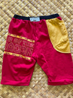 Load image into Gallery viewer, Kids Size 8 "Red &amp; Gold Year of the Dragon" Beach Comber Shorts
