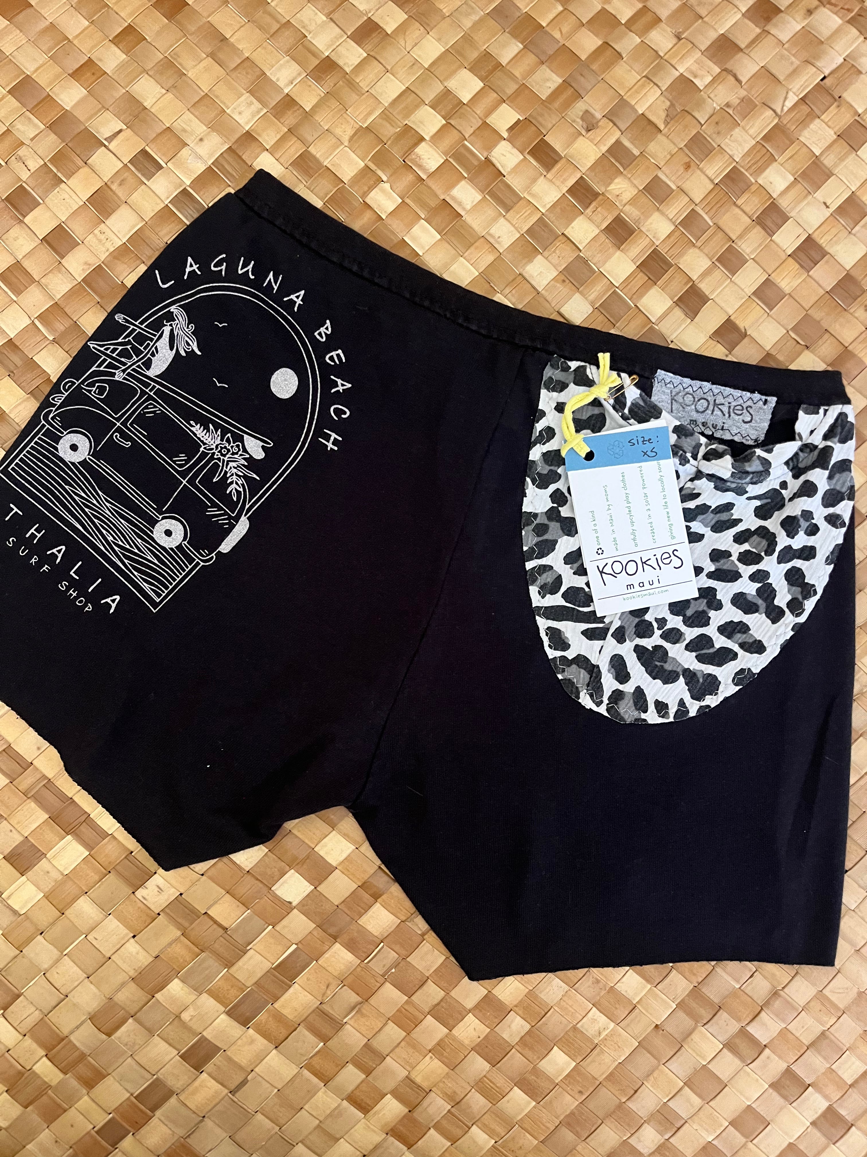 Ladies Size XS "Black Surfer Girl" Simple Shorty