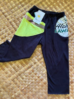 Load image into Gallery viewer, Kids Size 4 "Green &amp; Black Aloha Hawaii" ʻOpihi Picker Pants
