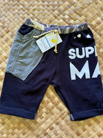 Load image into Gallery viewer, Kids Size 6 &quot;Black &amp; Grey Support Maui&quot; Beach Comber Shorts
