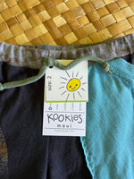 Load image into Gallery viewer, Kids Size 2 "Black &amp; Teal Frenchie Sunset" Beach Comber Shorts
